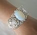 Opalite Triple Moon Cuff Bracelet, handmade jewelry wiccan pagan wicca witch goddess witchcraft