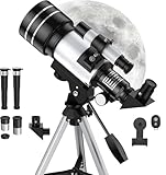 Telescopio, Telescopio Astronomico Profissional, Telescópio, Telescopio Astronomico, com Abertura de 60mm, Telescópio Refrator para Iniciantes, Tripé com Altura Ajustável
