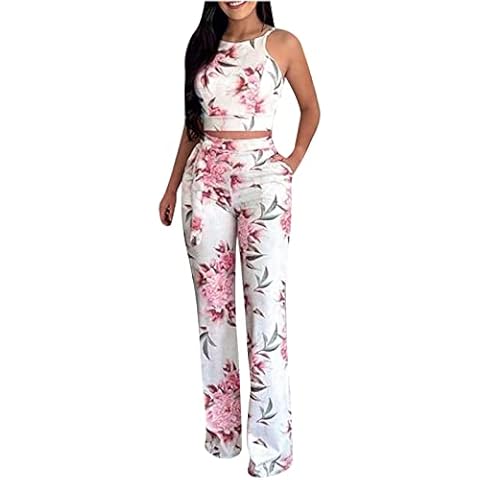 HAOLEI Summer Sleeveless Crop Top Set Cover