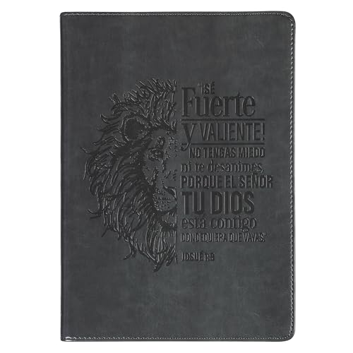 Semillas de Fe Cadeau chrétien espagnol journal intime spirituel gris zippé à offrir
