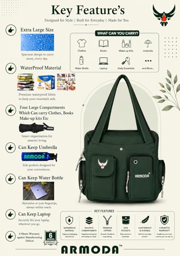 Image of ARMODA Double Pockets Glamour: Stylish Shoulder Bag for Ladies