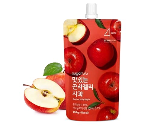 Intake Sugarlolo Konjac Getränk 150gx10 Apfel | Kalorienarmes Zuckerfreies Fruchtgelee | Ideal für Diabetiker & Gesundheitsbewusste |Fruchtgeschmack | Sättigend & Lecker