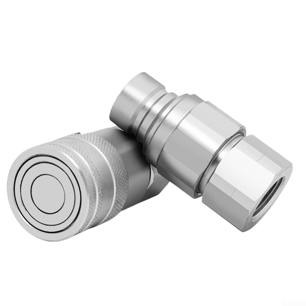 Accoppiatori idraulici a innesto rapido del fronte piatto NPT con, 5076 PSI 23 GPM, ISO16028 compatibili con il nuovo minipala (NPT1/2)