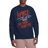 Star Trek Space Travel Crew Sweatshirt Maglia di Tuta, Marina Militare, XL Unisex-Adulto