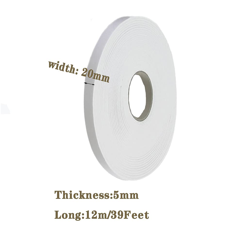 Striscia isolante in fibra ceramica ad alta temperatura (12 m), ignifuga, per forni, stufe, condotti e uso industriale (20 mm x 5 mm)