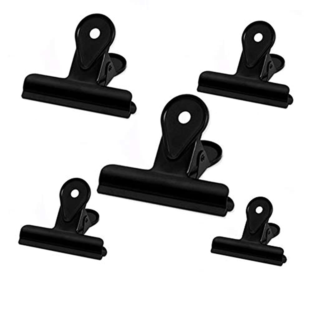clips de papel, clips for carpetas, clips de metal Bulldog, clips de Bulldog, clips de papel Carpeta de clips con bisagras de metal for fotos Suministros de oficina en el hogar (Tamaño: 20 mm * 18 pie