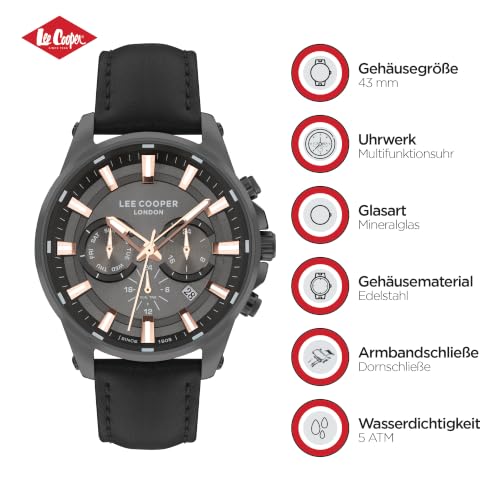 Image of Lee Cooper Analog Black Dial Men's Watch-LC07525.651