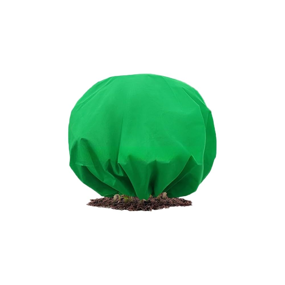 Copertura antigelo per piante in tessuto non tessuto, traspirante, verde, protezione dal freddo per piante da giardino, diametro di 190/250/296 cm, confezione da 2