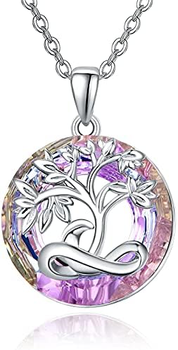 APLOMB Necklace for Women Men Sterling Silver Opal Necklace Gold Sun Moon Star Tree of Life Viking Initial Necklace Heart Pendant Birthday Mmothers Day Gifts from Daughter Jewellery