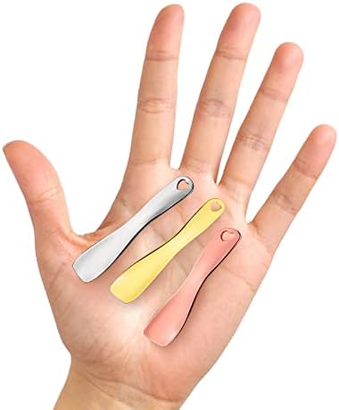 Sibba 3 Pieces Facial Massage Spatula Sticks Mini Skincare Tiny Spoons Face Eye Cream Lotion Makeup Applicator Tools Brush Set Reusable Skin Care Beauty Cosmetic Tool