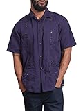 G-Style USA Men's Cuban Guayabera Long & Short 4 Pocket Cotton Blend Shirt