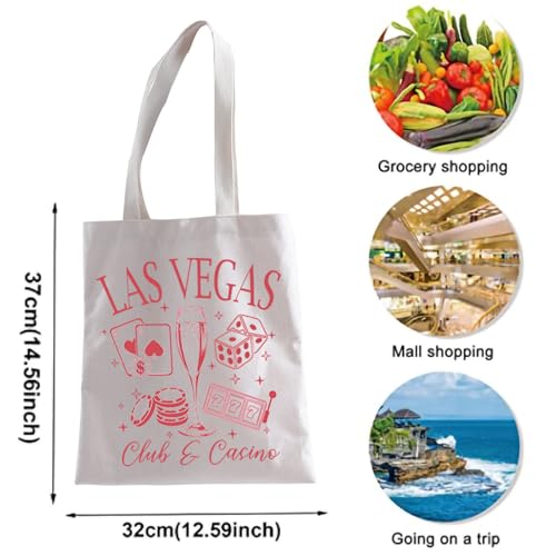 XYANFA Las Vegas Club and Casino Gambling Tote Bag Las Vegas Trip Gift Casino Gambling Gift Champagne Glass Dice Shopping bag2