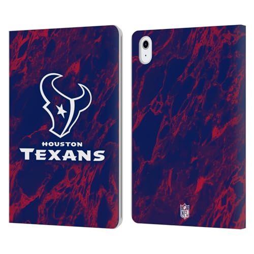 Funda de cuero Houston Texans para iPad Air 2020 con diseño de mármol de colores