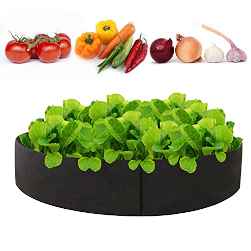 Fioriera in tessuto non tessuto da 100 galloni, contenitore rotondo per verdure, fiori, erbe, frutta, piantagione con eccellente aerazione drenaggio, vasi da giardino riutilizzabili