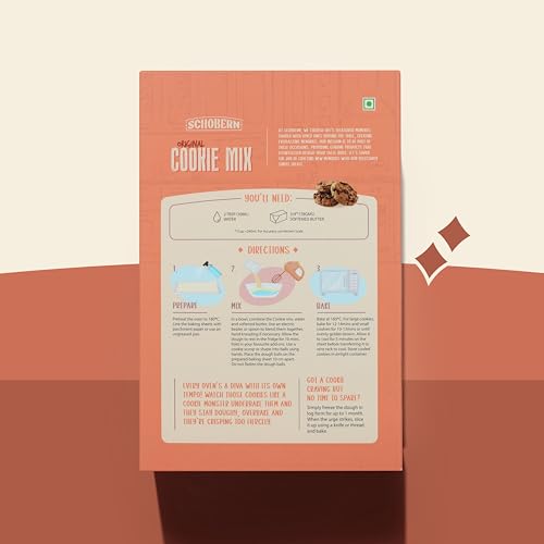 Image of Schobern Original Cookie Mix - 300g Homemade Cookie Dough Mix - Crunchy Outside Chewy Inside - No Egg Required - Mix, Scoop & Bake - Instant Baking Mix with No Artificial Additives, 12-14 Cookies