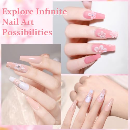 Kit de uñas acrílicas para principiantes con taladro y accesorios miniatura 3
