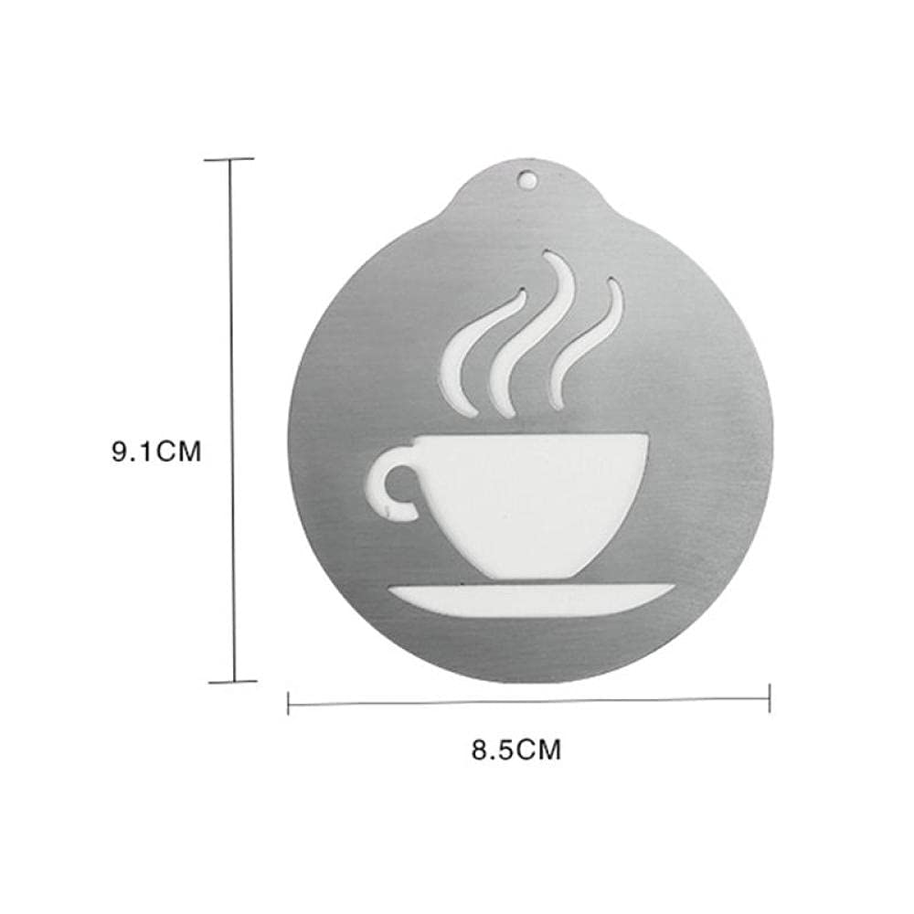 Szablony Do Kawy Szablon Do Ciasta Szablon Do Kawy5 Sztuk Ze Stali Nierdzewnej Kawy Barista Szablony Cappuccino Sztuki Modele Kawy Garland Cake Mold Decoration Tool