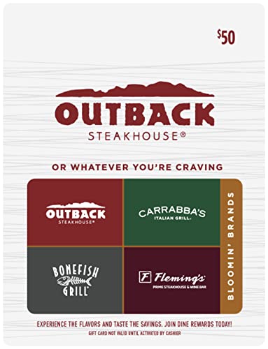 Image of Bloomin' Brands Outback Steakhouse Restaurant Dining Gift Card $50