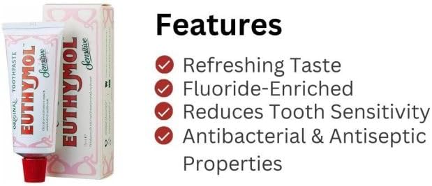Sensitive Original Toothpaste, Fluoride-Enriched Paste, Cavity Protection, 75ml, Pack of 3