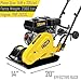 Stark USA 7.0HP 5000VPM 5500MAX Gas Vibration Compaction Force 20 x 14 inch Plate Compactor Tamper Concrete w/Built-in Wheel