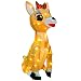 ProductWorks 26-Inch Rudolph 3D LED Pre-Lit Clarice The Reindeer Christmas Yard Art, 70 Lights
