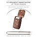 BOSTANTEN Vegan Leather Small Crossbody Bags for Women Designer Cell Phone Bag Wallet Purses Adjustable Strap Retro Brown