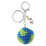 Tintinwiwigo Mary Theme keychain,Astronaut Keychain,Astronaut,Earth,Star Charms, Crochet Keychain, Bag Accessory, Bag Charm,Sci-Fi Gift for Space Lovers TeensGift for Space Lovers Teens
