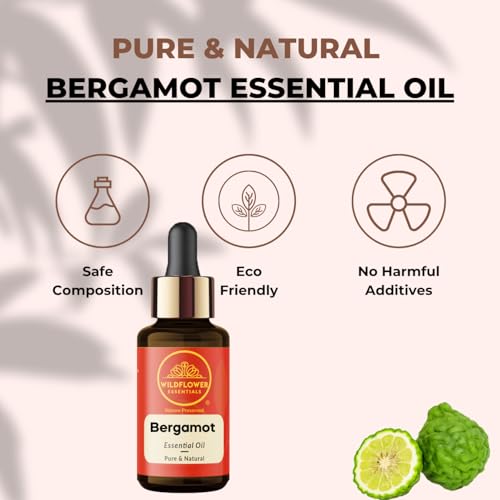 Image of Bergamot Essential Oil (Citrus bergamia) Pure | Non-Sticky | Non-greasy | Lightweight | Men & Women | All Skin Types | Steam Distilled 30ml