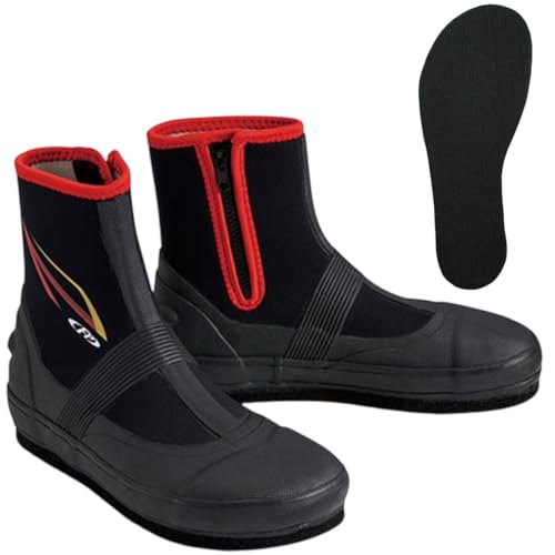 X’SELL(????) Unisex's Sweep Fishing Tabi, Multicolor (Black/red), S