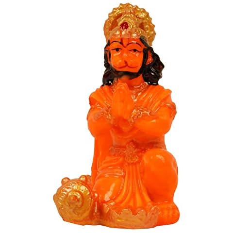 IBA Indianbeautifulart Lord Hanuman Statue Hindu God Figurine Monkey God Auspicious Hindu God Idol For Home/ Office/ Temple-XN Cover