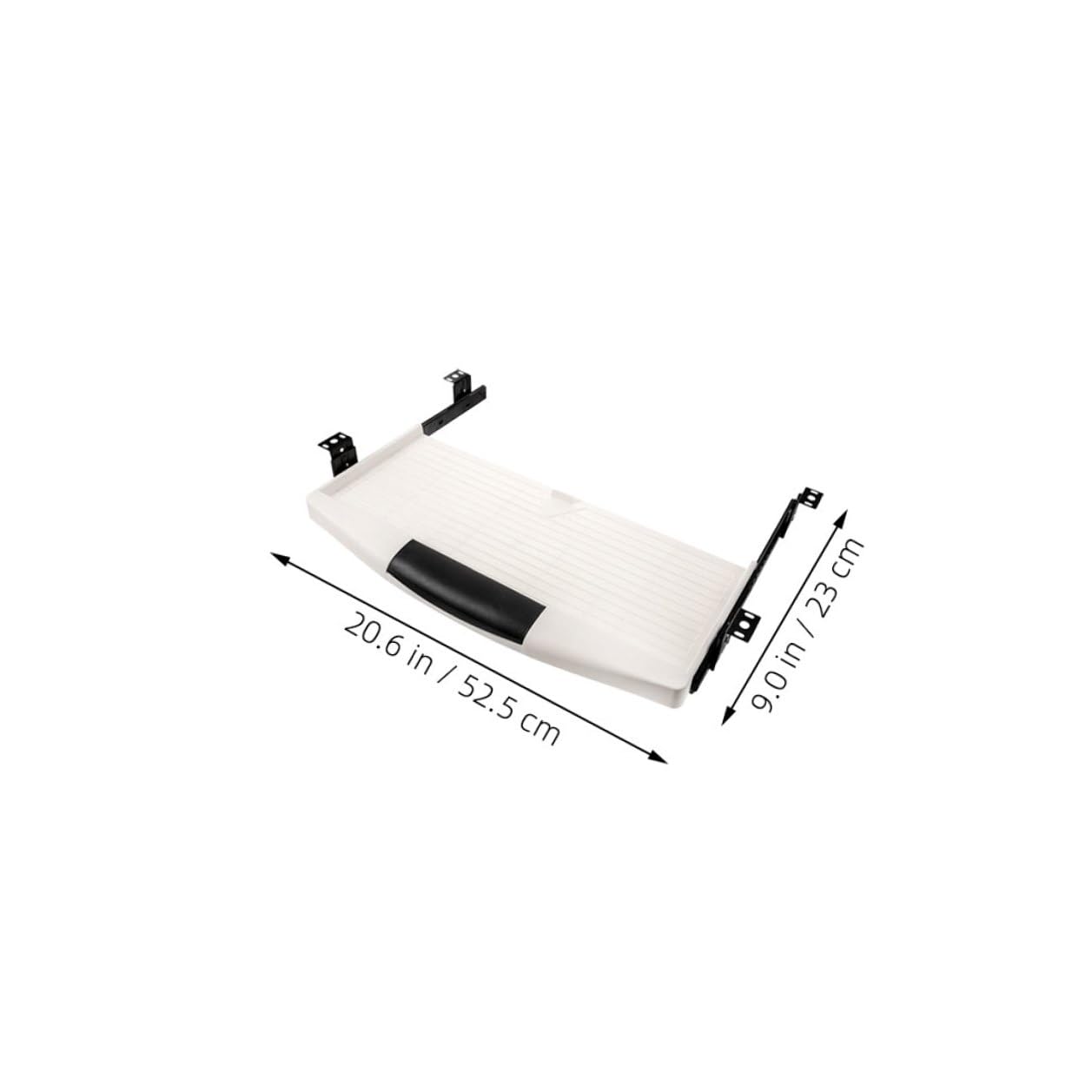 Zerodeko Bandeja para Teclado y Ratón Ajustable con Rieles Deslizantes de Alta Resistencia, Soporte Ergonómico para Escritorio de Oficina, Set 2 Piezas (Blanco y Negro) con Portalápices