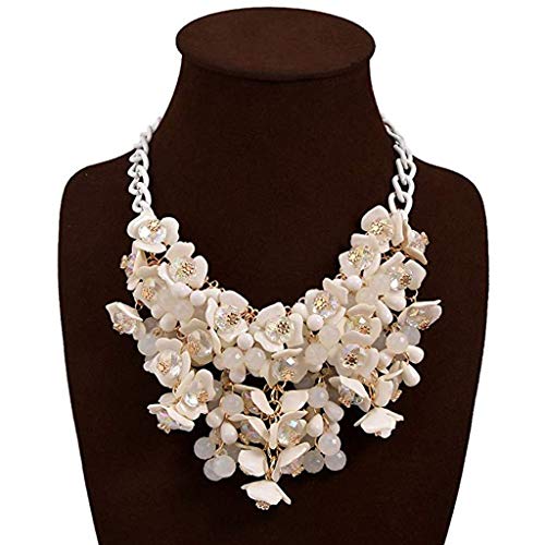 RMXMY Collar de Flores de Piedras Preciosas de Color exagerado Pendientes Accesorios Americana Vestido de Noche Temperamento joyería Femenina