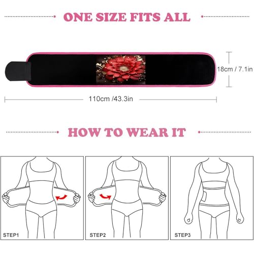 Faja Red Gold Floral para Cintura Unisex miniatura 2