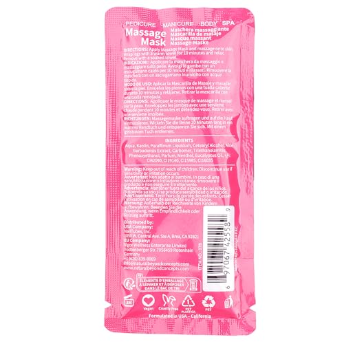 nbc BeautiLab Pedicure Kit Foot Soak Set: Bubble Salt, Sugar Scrub, Massage Mask, Massage Lotion in a Box, 4 Step Foot Spa Kit for Dry Feet, Softens Calluses, Soothes Sore, Tired Feet(3 Set Rose)