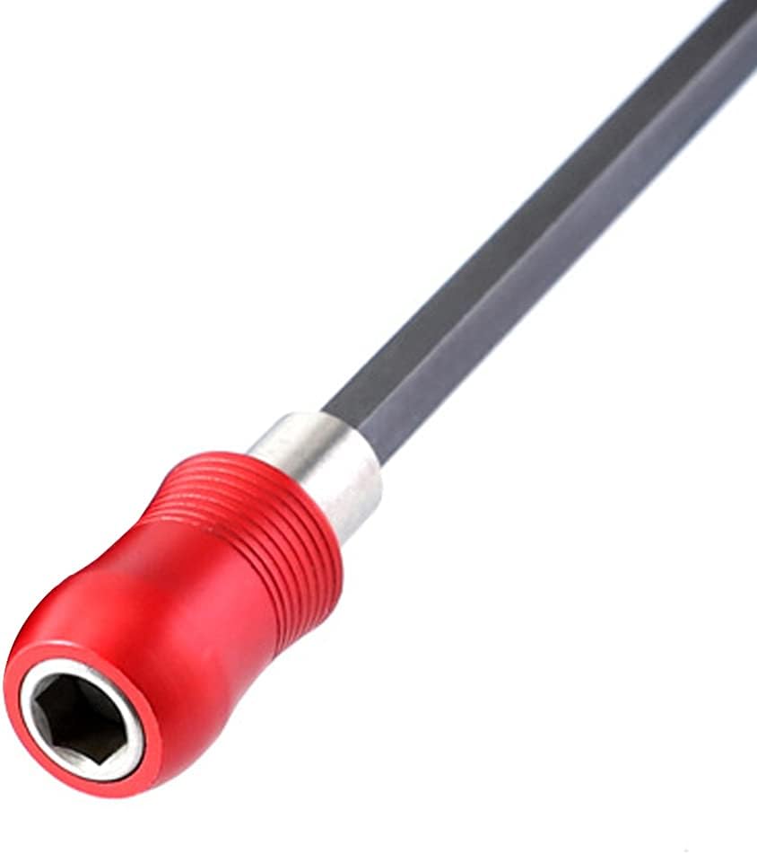 12 Inch Extension Bit Holder Magnetic Drill Bit Extension Bar Quick Release Change 1/4 Inch Hex Shank Extension Rod Socket Bit Holder for Power Drill Screwdriver