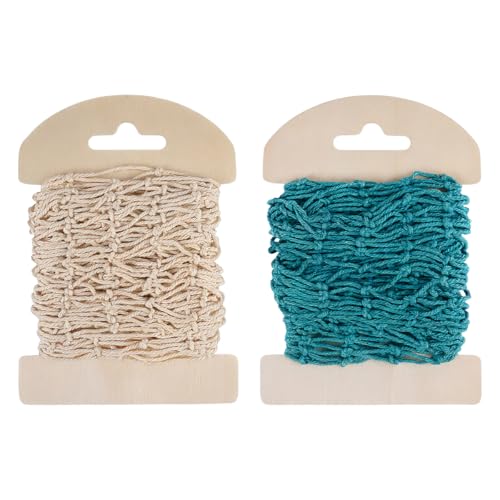 2 Pièces 100 x 13cm Filet de Peche Décoratif, Filet de Peche pour Photo, Décoration Murale en Filets de Pêche Naturel, Décorations de Fête en Résille en...