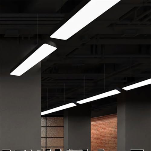 Lámpara colgante para techos altos LED rectangular lineal minimalista de gran tamaño 5