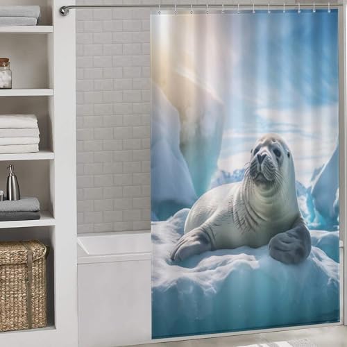 Rideau de douche imperméable en polyester lavable pour baignoire 140x183cm - 2
