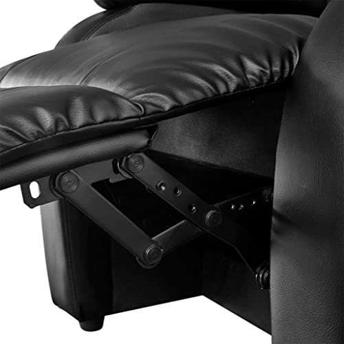 Charmma Electric Massage Chair Black Faux Leather-Black-30Kg #TOP4