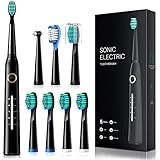 Sonic Electric Toothbrushes for Adults, 8 Brush Heads Electric Toothbrush with 40000 VPM Deep Clean...