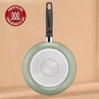 Lagostina Matcha, Set di 2 Padelle 24 e 28 cm con rivestimento in Titanio Antiaderente per Tutti i Piani Cottura, Tecnologia Thermo-Signal, Cottura Uniforme