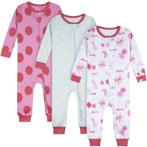 Onesies Brand - Onesies Brand Baby Girls' 3-Pack Snug Fit One-Piece Cotton Pajamas, Starry Nights, 24 Months - Best Deal on Amazon