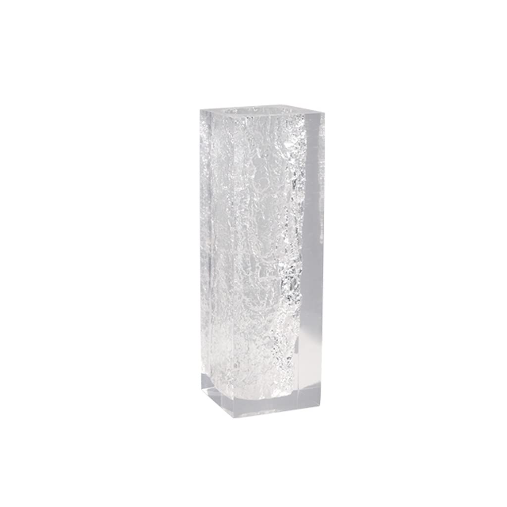 Vase acrylique transparent moderne 35cm incassable pour fleurs séchées de salon