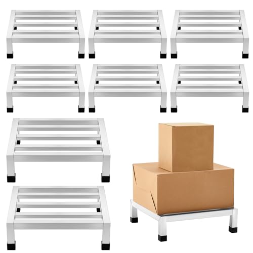Image of MorningRo 8 Pack Dunnage Rack 13.8 inch Long x 13.8 inch Wide, 3.9 inch Height