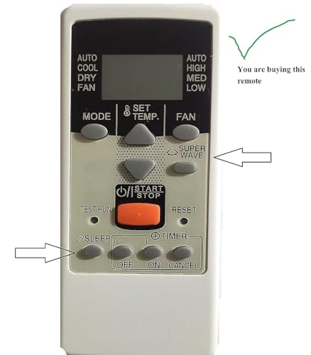 Image of Compatible Remote with O General Window Ac Remote 1.5 Ton AR-RCD2E