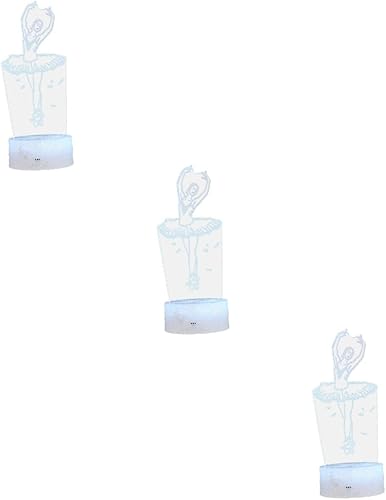 LIFKOME 3 Sets Ballerina 3D Lamp Ballet Dancer Girl 3D Illusion Lamp Night Light Ballet Acrylic Night Light Decoration Table Lamp Lamp 3D Table Lamp