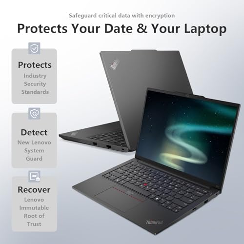 Image of Lenovo ThinkPad E14 Gen 6 Business Laptop, 14 inch FHD+ Anti-Glare, AMD Ryzen 5 7535U up to 4.55GHz, 32GB DDR5 RAM, 2TB SSD, Fingerprint, Backlit, HDMI, Wi-Fi 6, Windows 11 Pro, with Bundle Set