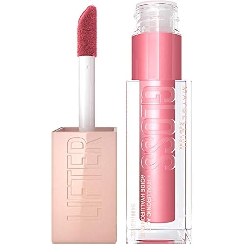 Maybelline New York Lifter Gloss, Plumping & Hydrating Lip Gloss with Hyaluronic Acid, 5.4 ml, Shade: 005, Petal Cover