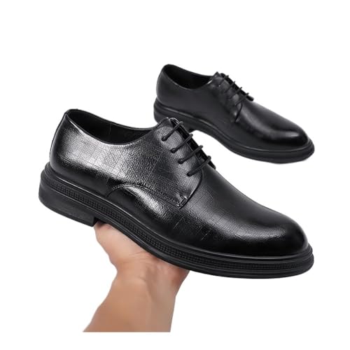 小さな店] ビジネスレザーポインテッドトゥレースアップシューズ