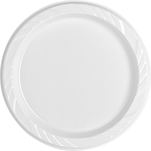 Genuine Joe Round White Plastic Plates, 6" (Pack Of 500) #TOP5